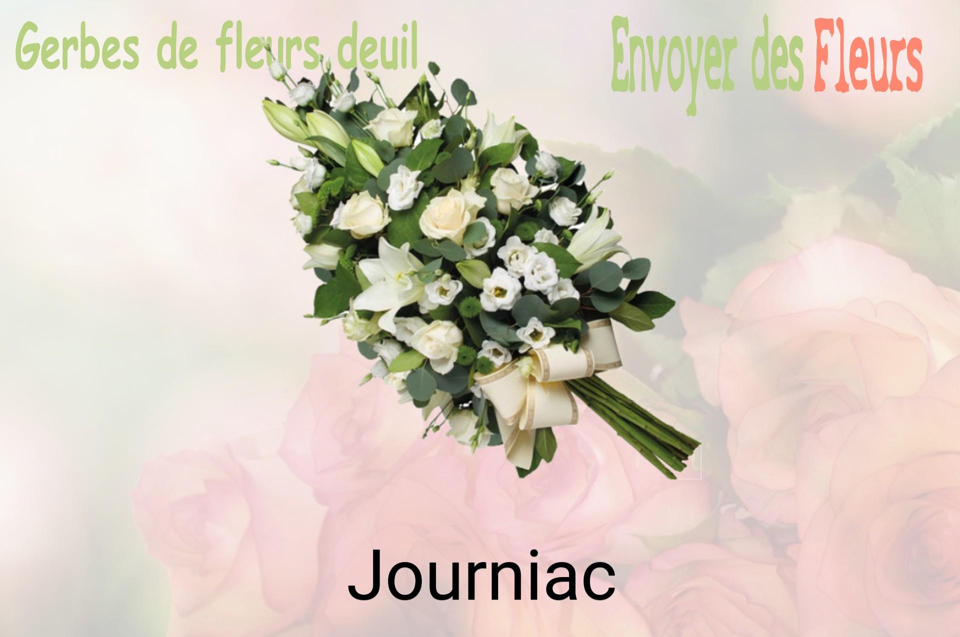 Gerbe de fleurs de deuil livrée à Journiac